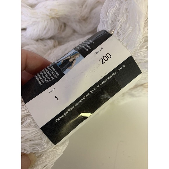 4 Skeins Tahki Tubular Nett Yarn/Fabric Celeste S Charles White Metallic New - Picture 3 of 10